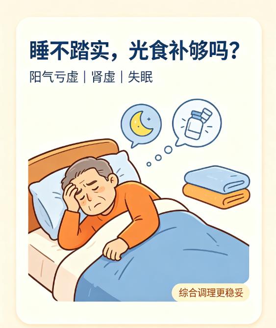 阳气亏虚又肾虚，入睡难易醒，食补不够！常备调理思路收藏好

很多人到中年之后，出