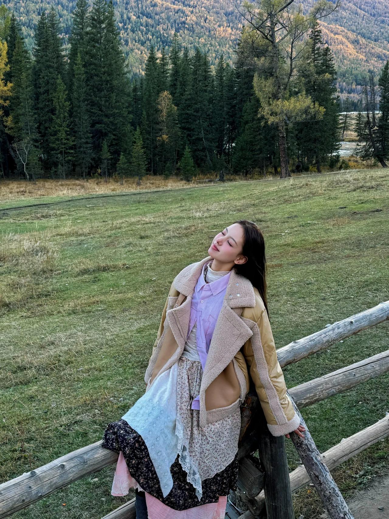 美丽邂逅#与你共赏草原美景#温柔风穿搭
