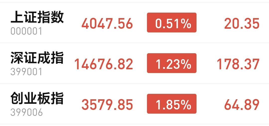 基金：市场全线大涨，是应该谨慎还是应该乐观
市场指数全线大涨，创业板指上涨了1.