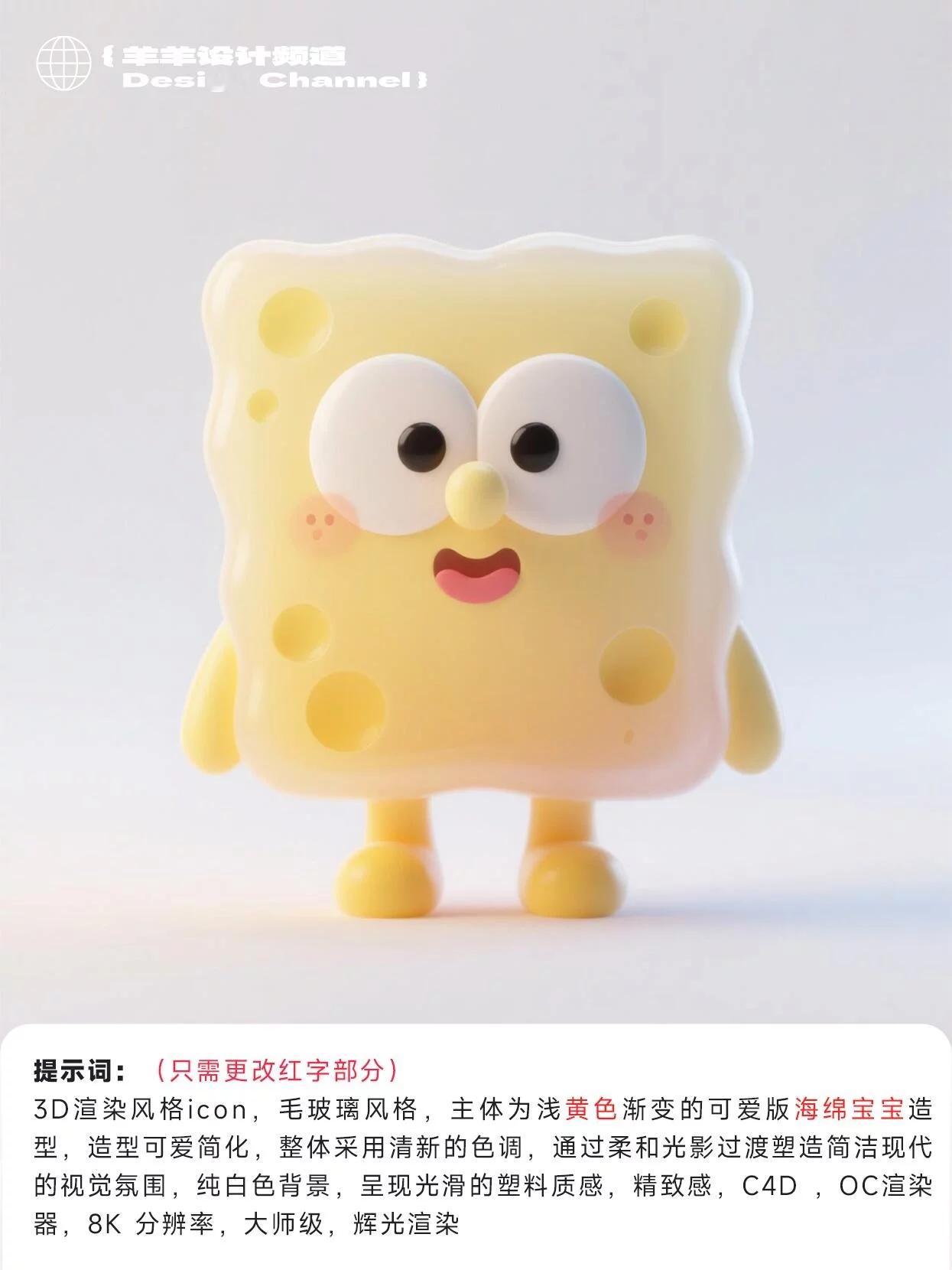 毛玻璃IP轻松造！1套提示词产出C4D风毛玻璃图标How I AI