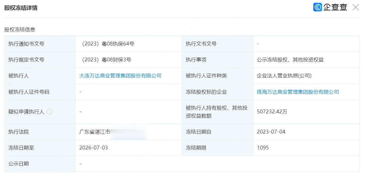 【反转：#万达价值1200亿被冻结股权一夜解冻#】 万达价值1200亿被冻结股权