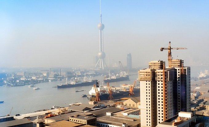 1995年的上海浦东，东方明珠才刚立起来没多久。
那时候周围全是在建的工地，连像