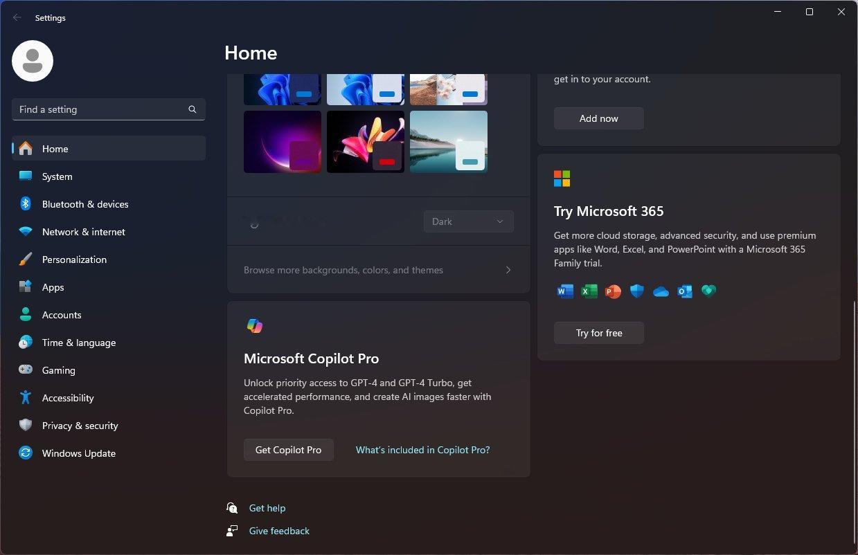 Windows 11 账号设置菜单将加入 Copilot Pro 订阅信息，目前