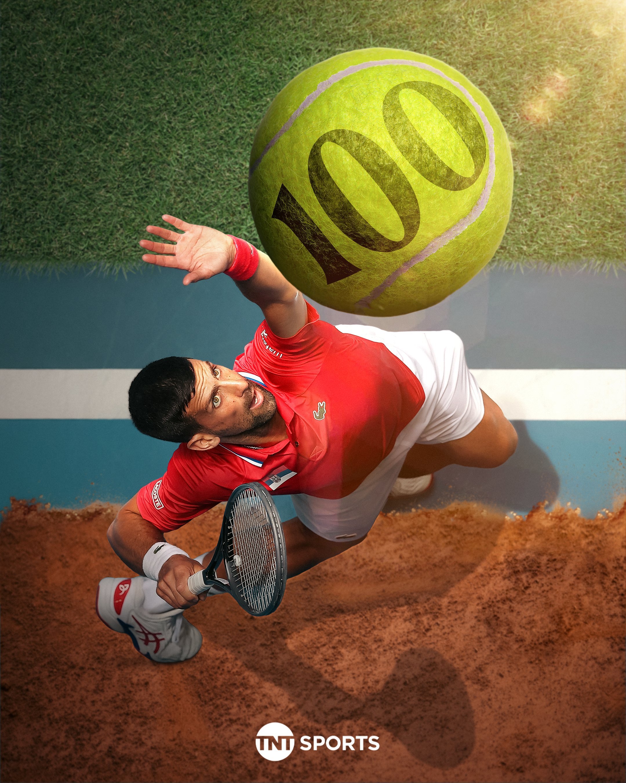 德约科维奇是历史上唯一一位在三种场地（硬地、红土、草地）的大满贯赛事中，胜场数全