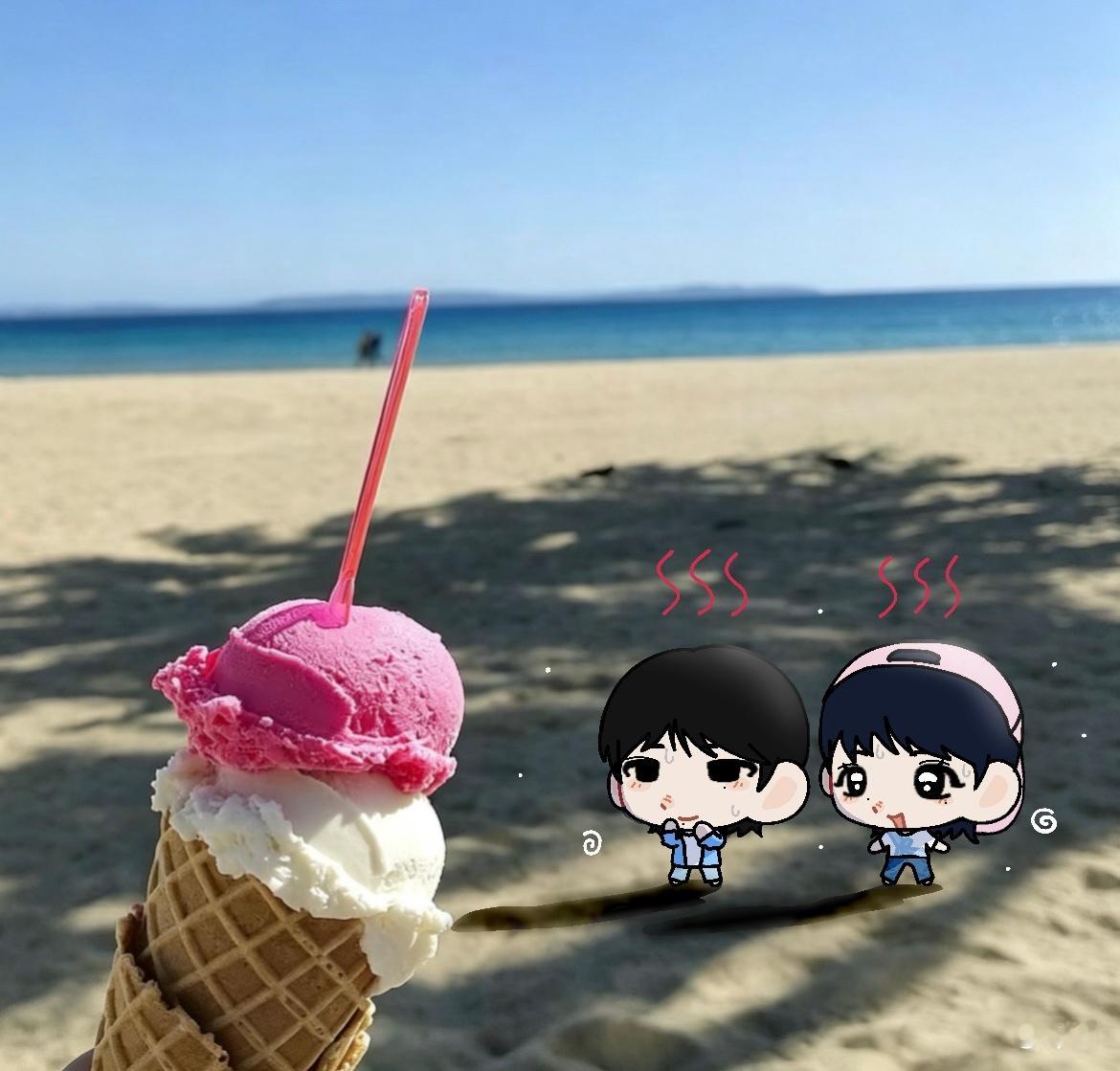【今日雨】好热>＜ （图二原梗图 来源：xhs洛陵） 