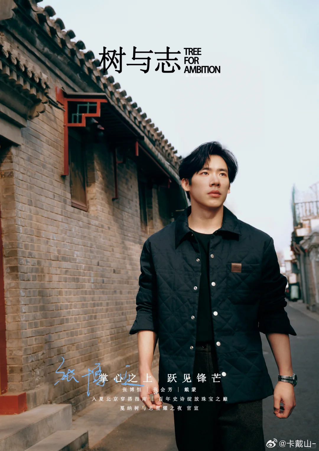 张博恒2026年首封 白鸟掠过鼓楼的瓦檐，灰墙铺满阳光的碎影，街头响起清脆的车铃