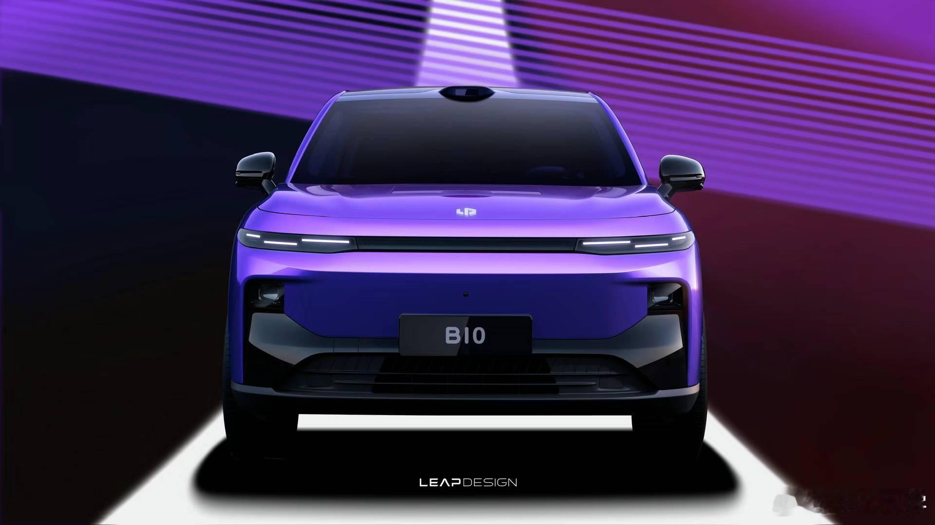 来几张零跑 B10 的官图，前脸家族设计很明显，以后零跑的车也开始慢慢在路上认不