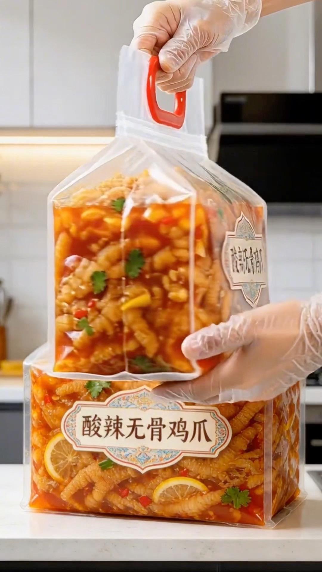 柠檬酸辣无骨鸡爪 新鲜制作 清新不腻 开袋即食