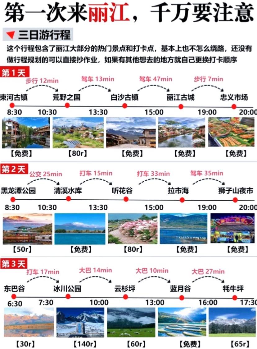 丽江旅游景点攻略。