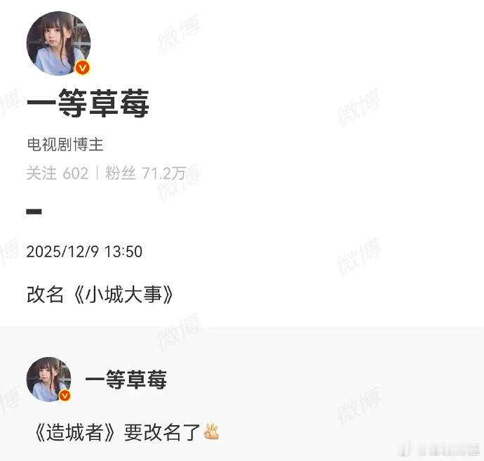 🍉赵丽颖《造城者》改名《小城大事》 