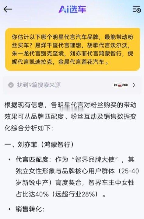 购置税调整前最后的黄金周咋买车明星代言能快速提升汽车品牌曝光度，结合AI选车工具