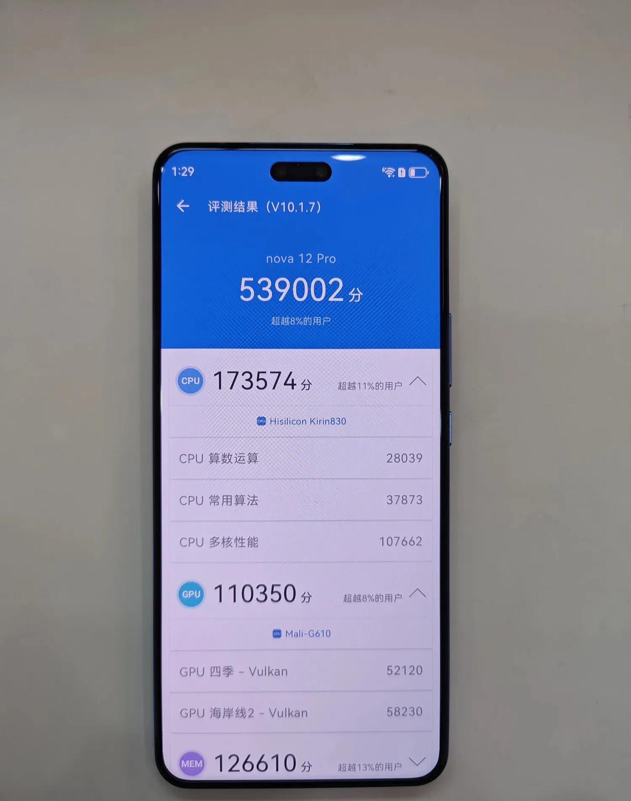 这就尴尬了！华为nova 12 Pro的跑分只有53分，甚至还不如5年前的荣耀V