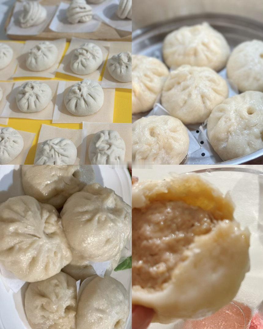 今天的发面包子很成功 ​​​