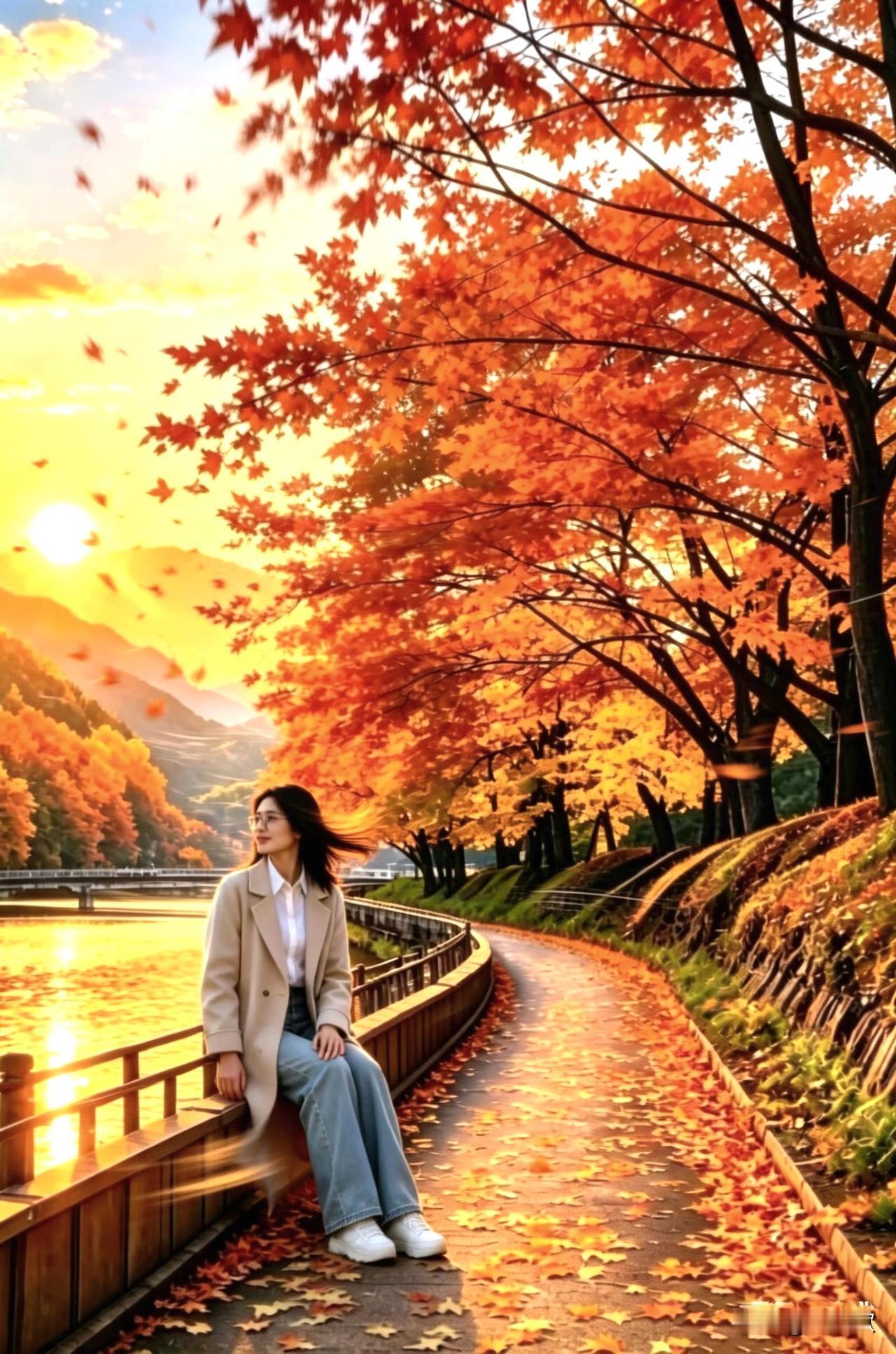 我们见一面吧，在这个秋天

不用准备太多华丽的桥段

哪怕只是并肩走在铺满落叶的