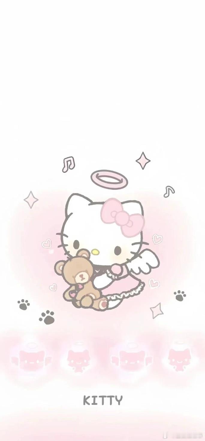 粉白治愈系小猫hellokitty 