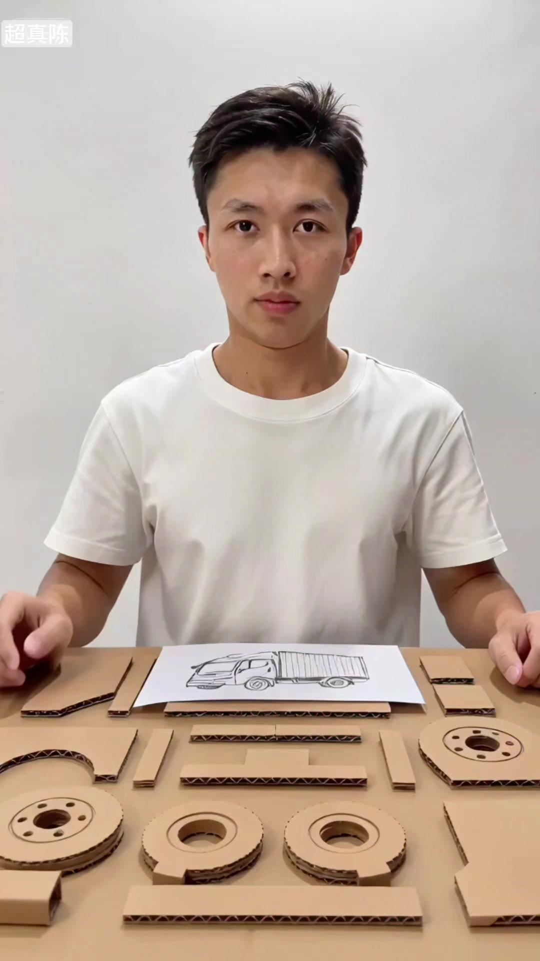 纯电轻卡纸板复刻有多绝？用普通硬纸板挑战比亚迪T5EV复刻，10人9人说做不出硬