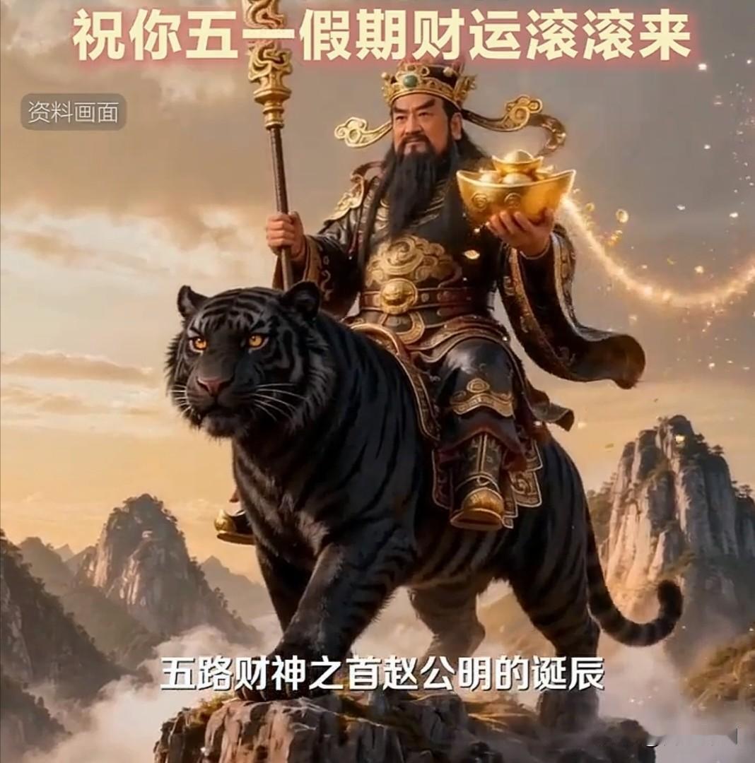 农历三月十五，正是五路财神之首武财神赵公明的诞辰，又恰逢五一假期，简直是喜上加喜