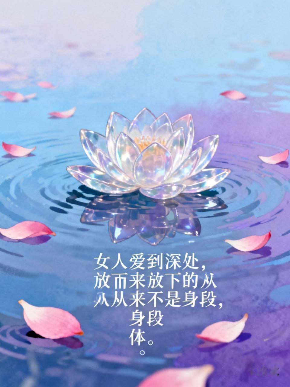 女人爱到深处， 放下的从来不是身段，而是身体。