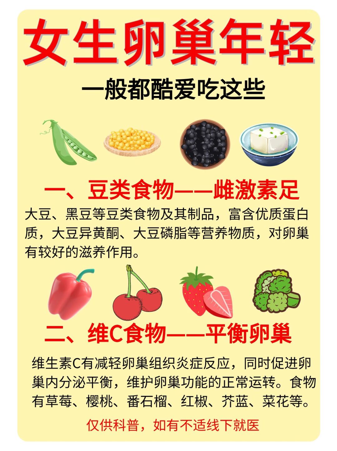 女生卵巢年轻，一般酷爱吃4类食物‼️