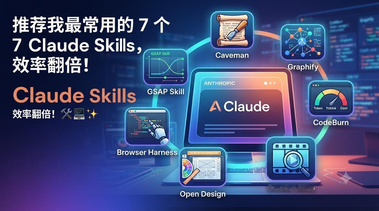 分享几个我最近用得最多、也最推荐的 clause code 的 skills👇
