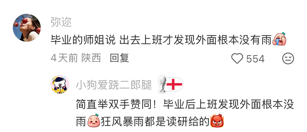 世界上最期待上班的人是研究生。 