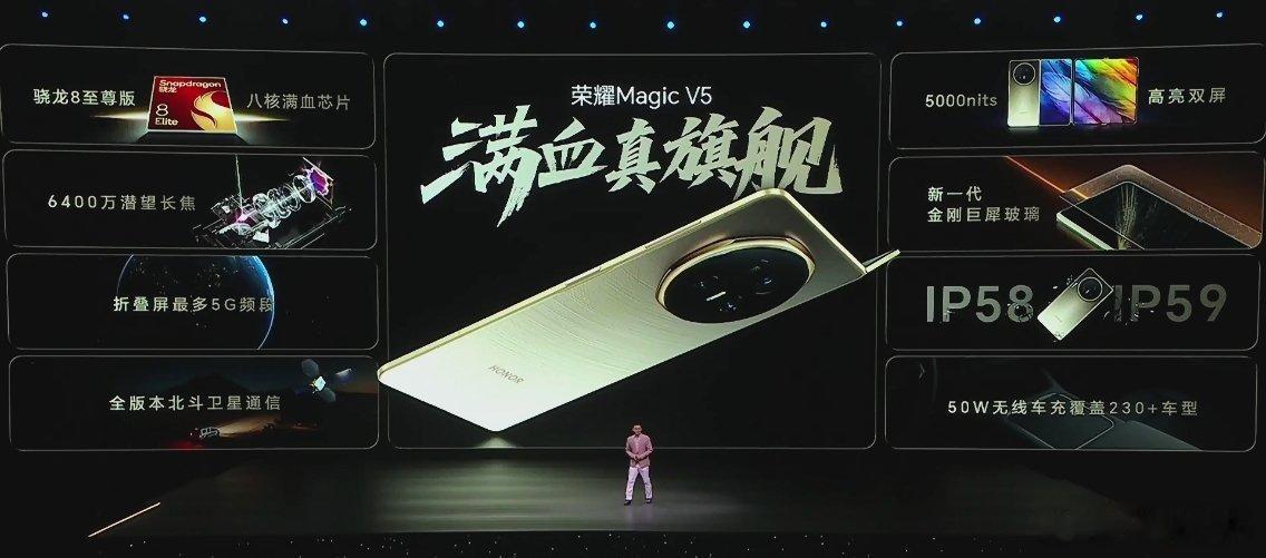 荣耀 Magic V5 价格公布了，¥8999 起售。还有0元内屏宝，硬件配置没