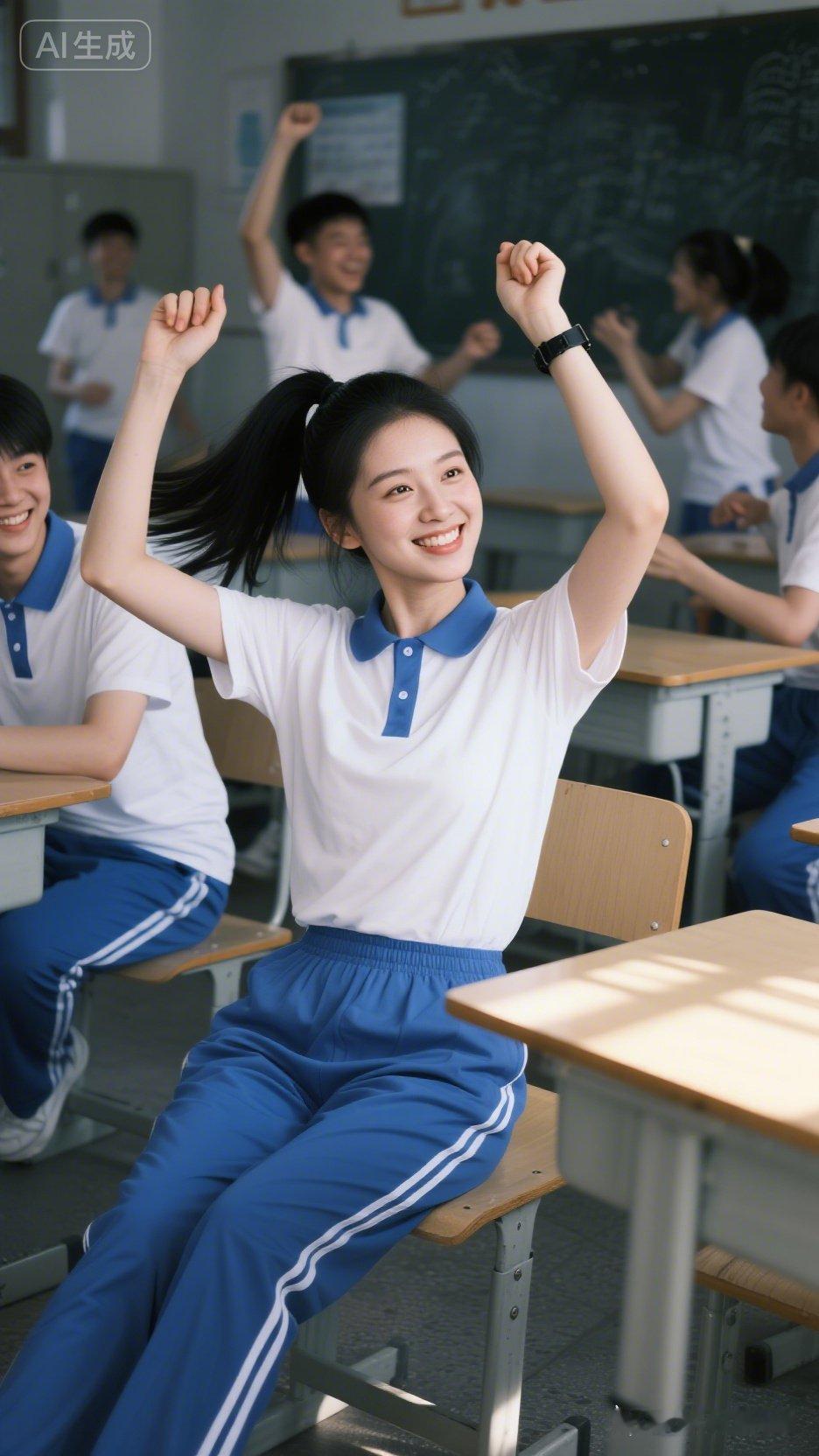 青春洋溢的课堂，欢笑与梦想齐飞！🎓💪