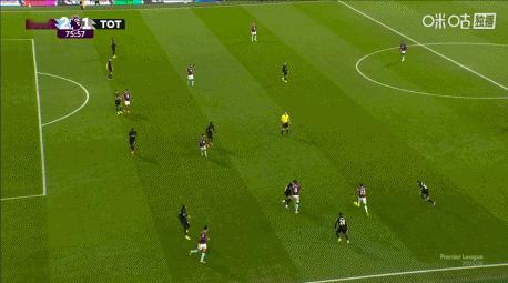 比赛第75分钟，伯恩利2-1热刺 被伯恩利检阅防线了，十分狼狈。 