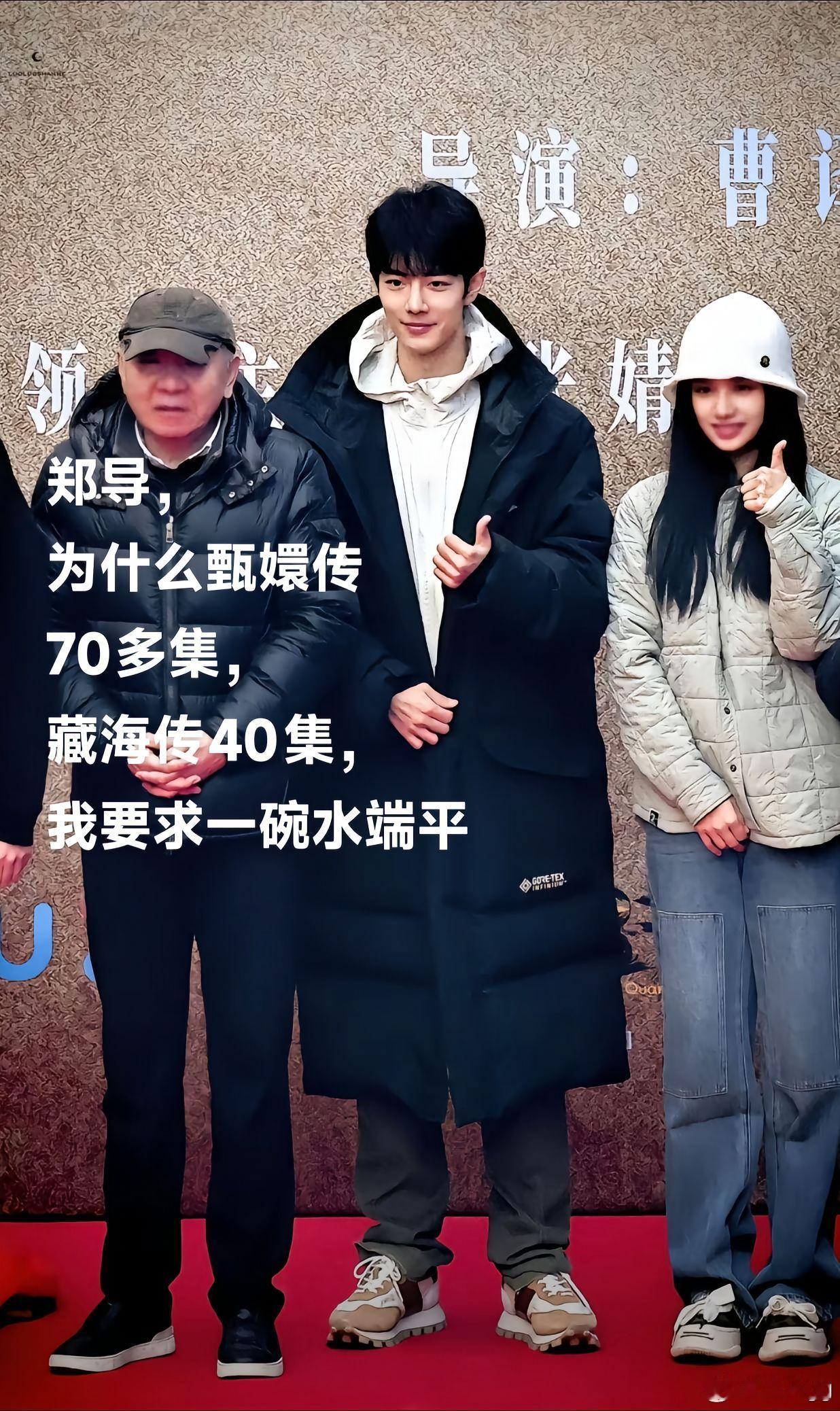 郑导，为什么甄嬛传70多集，藏海传40集，我要求一碗水端平肖战张婧怡肖战演技 ​