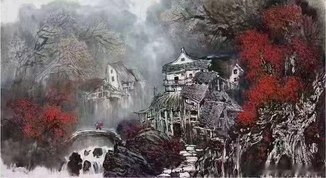 名家作品友情代理推荐分享【张际才】当代岭南山水画家，江西南康人，江西省美协会员，