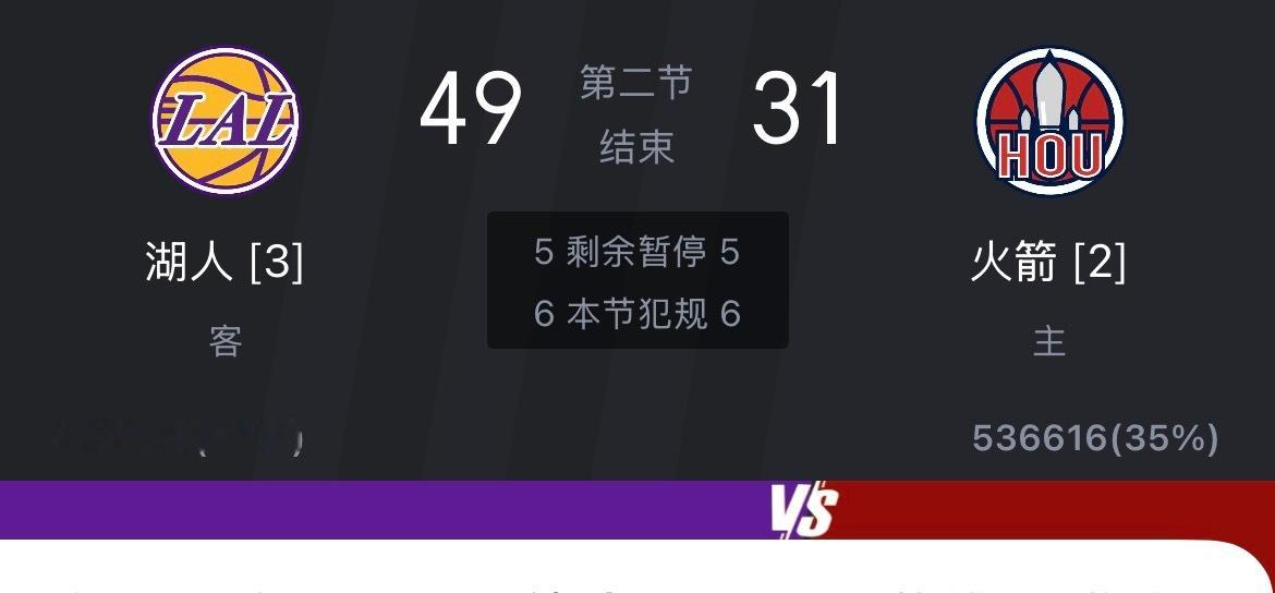 火箭这得分，跟打CBA似的…火箭vs湖人