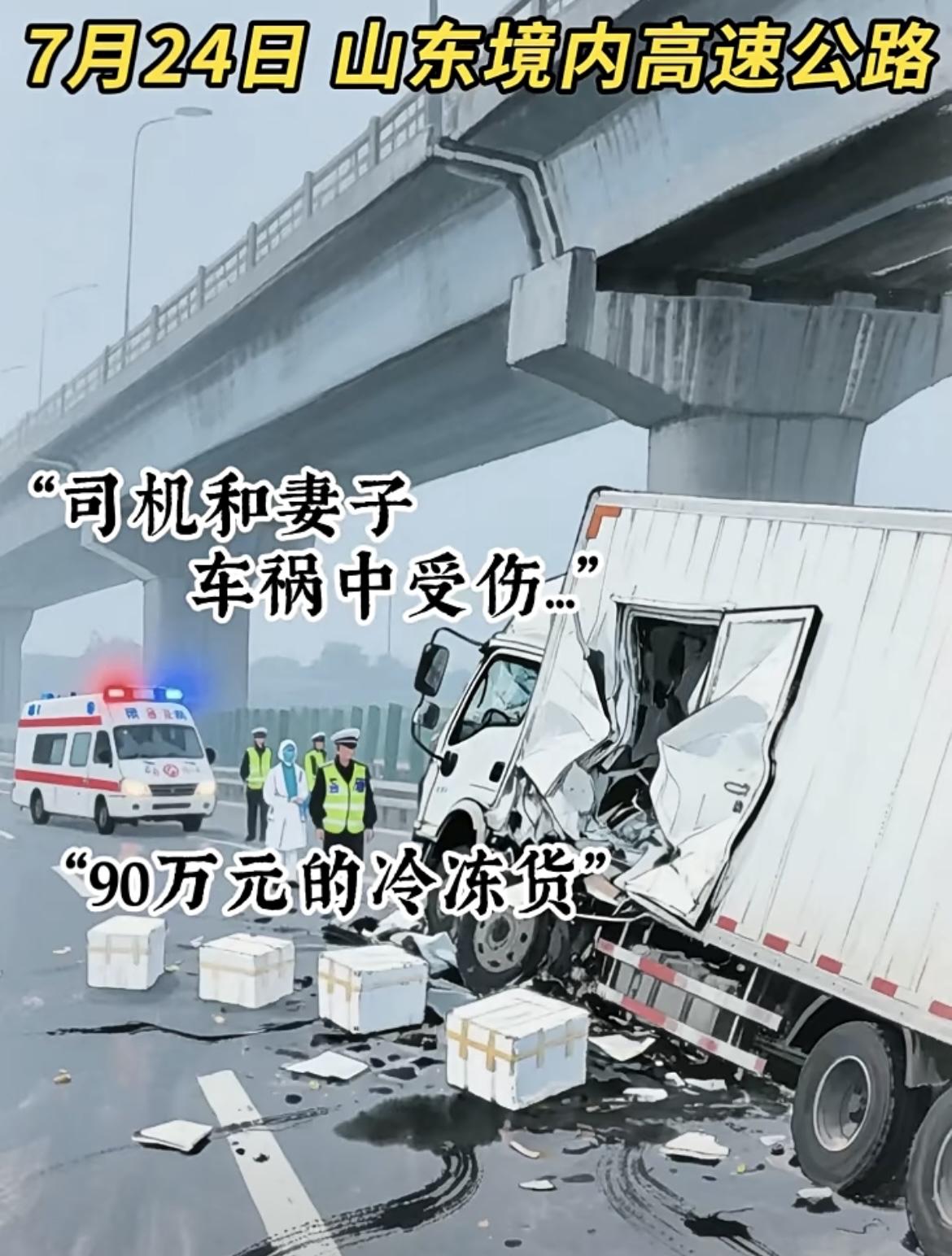“车祸未愈劫又至，货主怒目看货失，四十万账谁人负？唯见标语风中立。”[石化][惊