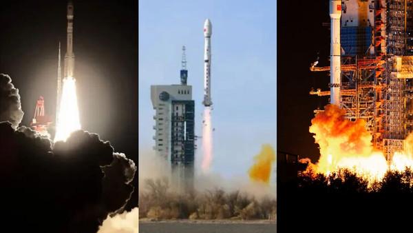12月9日，长征系列火箭实现了一项重要的发射壮举——在同一天内完成了三次发射任务