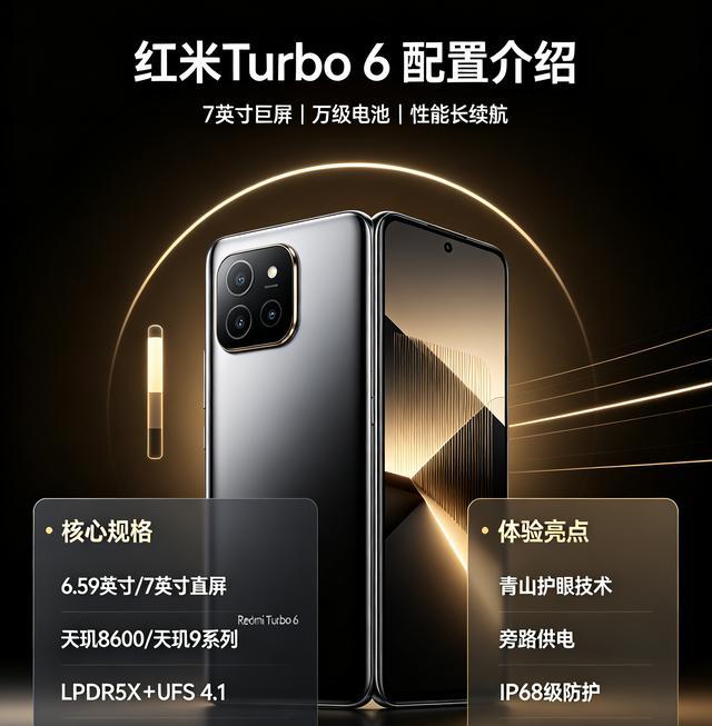 红米Turbo 6继续做大屏，7英寸+万级电池如果成真，2000元档会多一个狠角