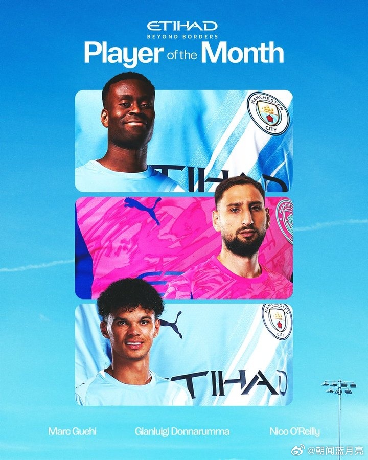 曼城官方公布2月队内最佳候选，格伊、多纳鲁马、奥赖利三名球员获提名。曼城2月队内