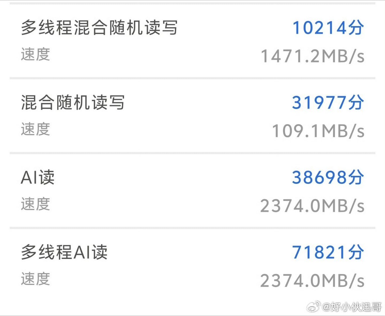 iQOO 15T 的存储跑分 27 万多分，同价位基本找不到对手。别觉得跑分没用