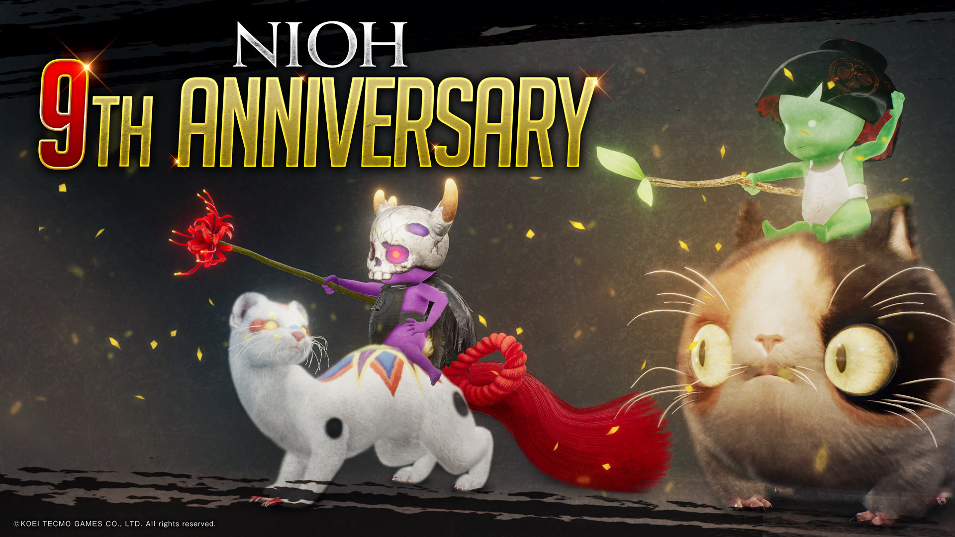 《仁王》系列首作发售九周年贺图公开。 