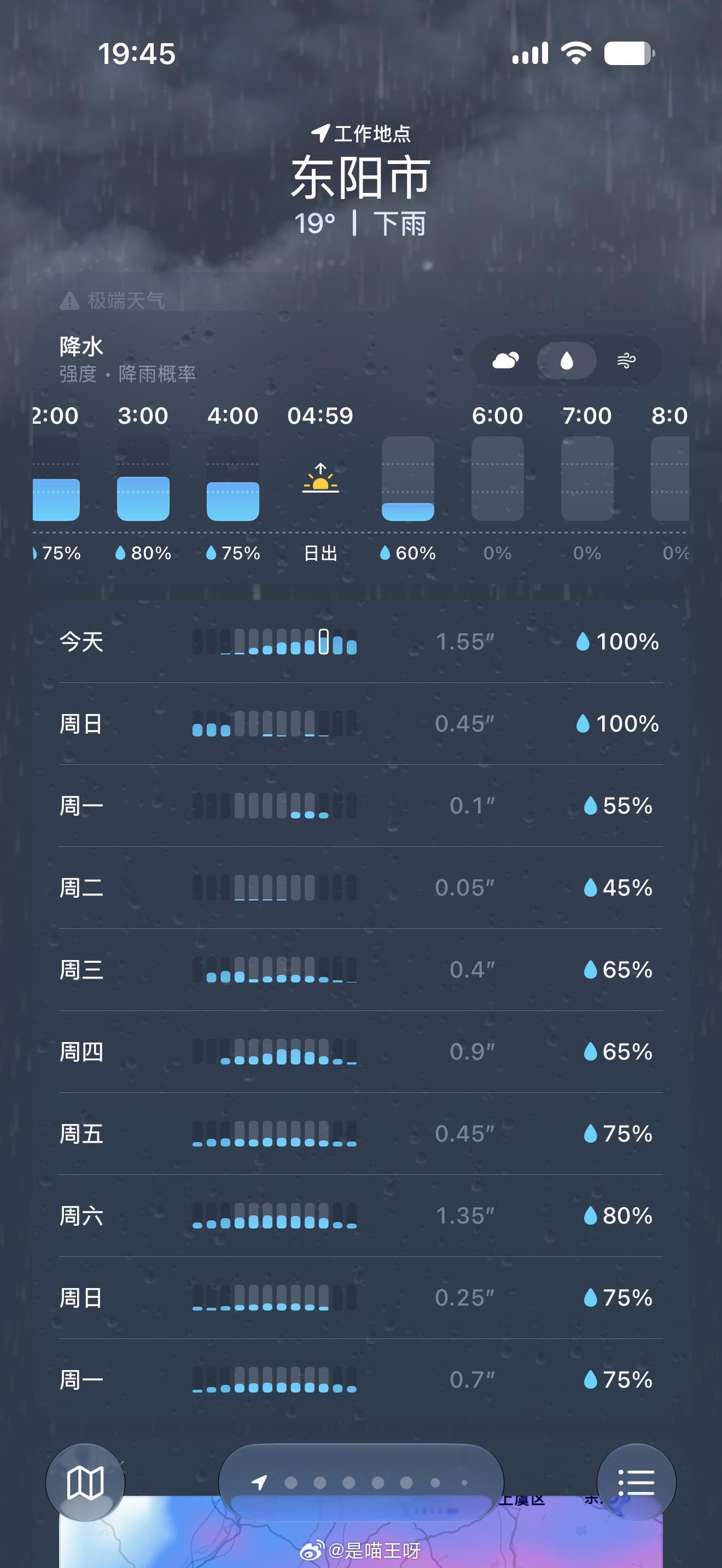 发现接下来要下半个月的雨