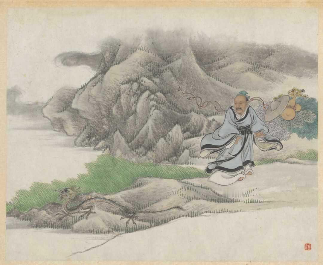 清任预《十二生肖》，每开皆描绘一生肖形象，将其与人物、山水、花鸟画相融合，构建出