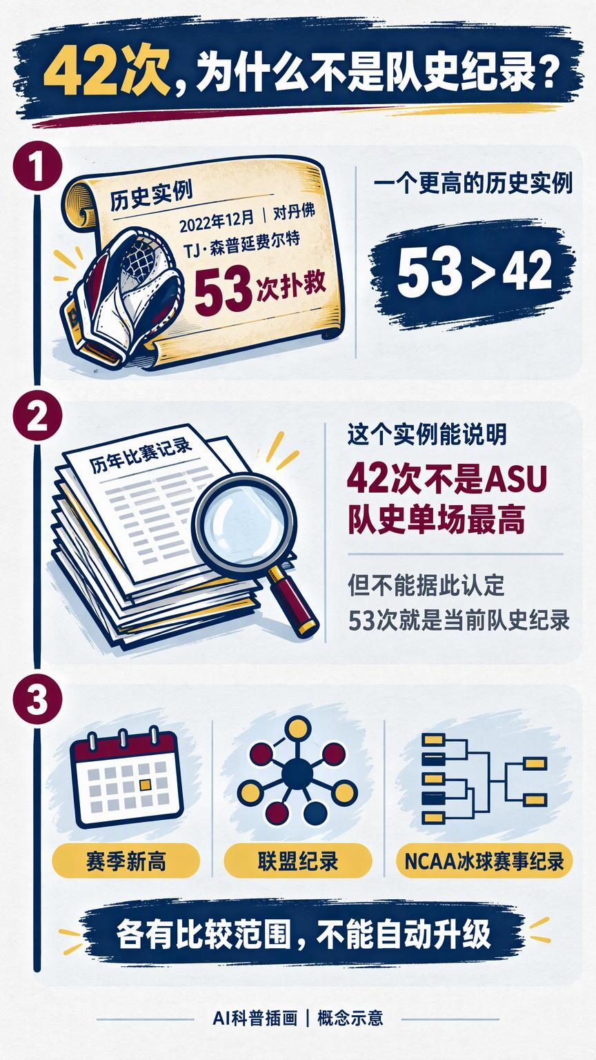 42次扑救刷新个人纪录，为什么不能直接写成“ASU队史纪录”？北京时间10月18
