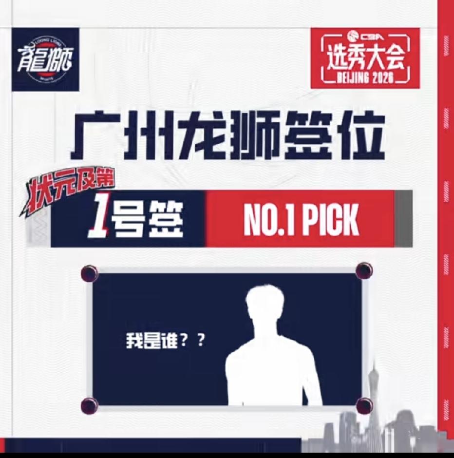 广州龙狮官方自媒体发布消息，看海报中间那个人影头像，基本上暗示明天龙狮手握状元签