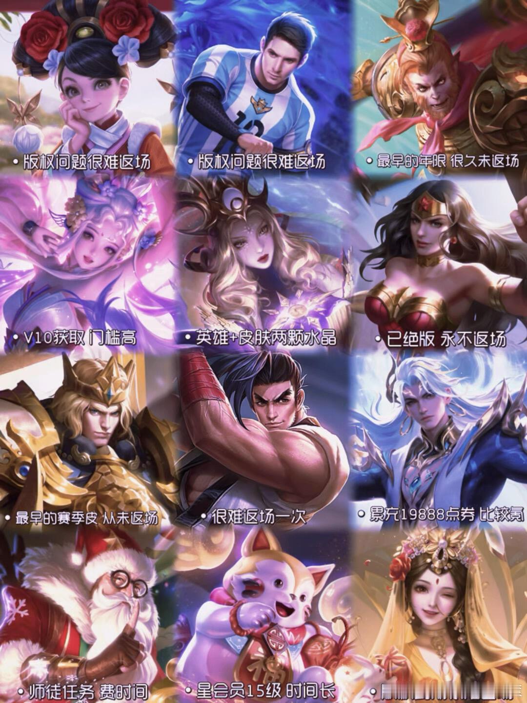 微博游戏大赏这游戏非玩不可游戏百科王者目前很难收藏到的12款皮肤，你是不是全部都