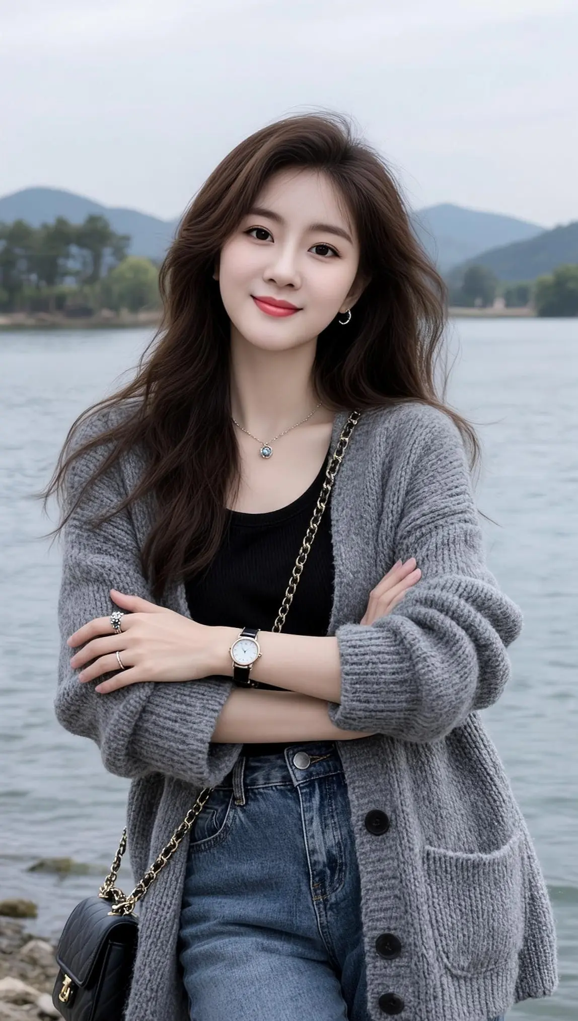 AI湖畔生活照 ai创作