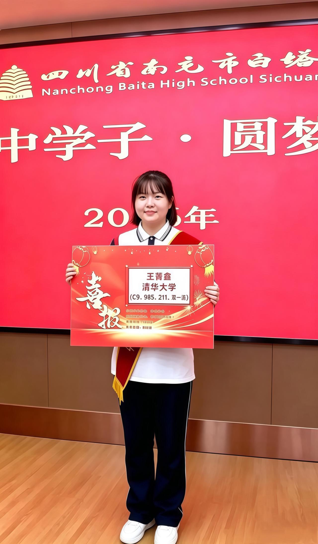 ［南充摆摊妈妈，养出665分清华学霸］

8月3日，家住南充高坪小龙街道学子王菁