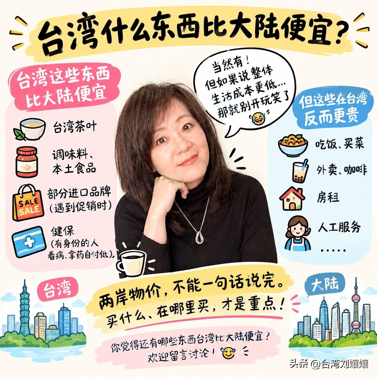 **台湾什么东西比大陆便宜？**

这个问题，我还真认真想了一下。

我在大陆3