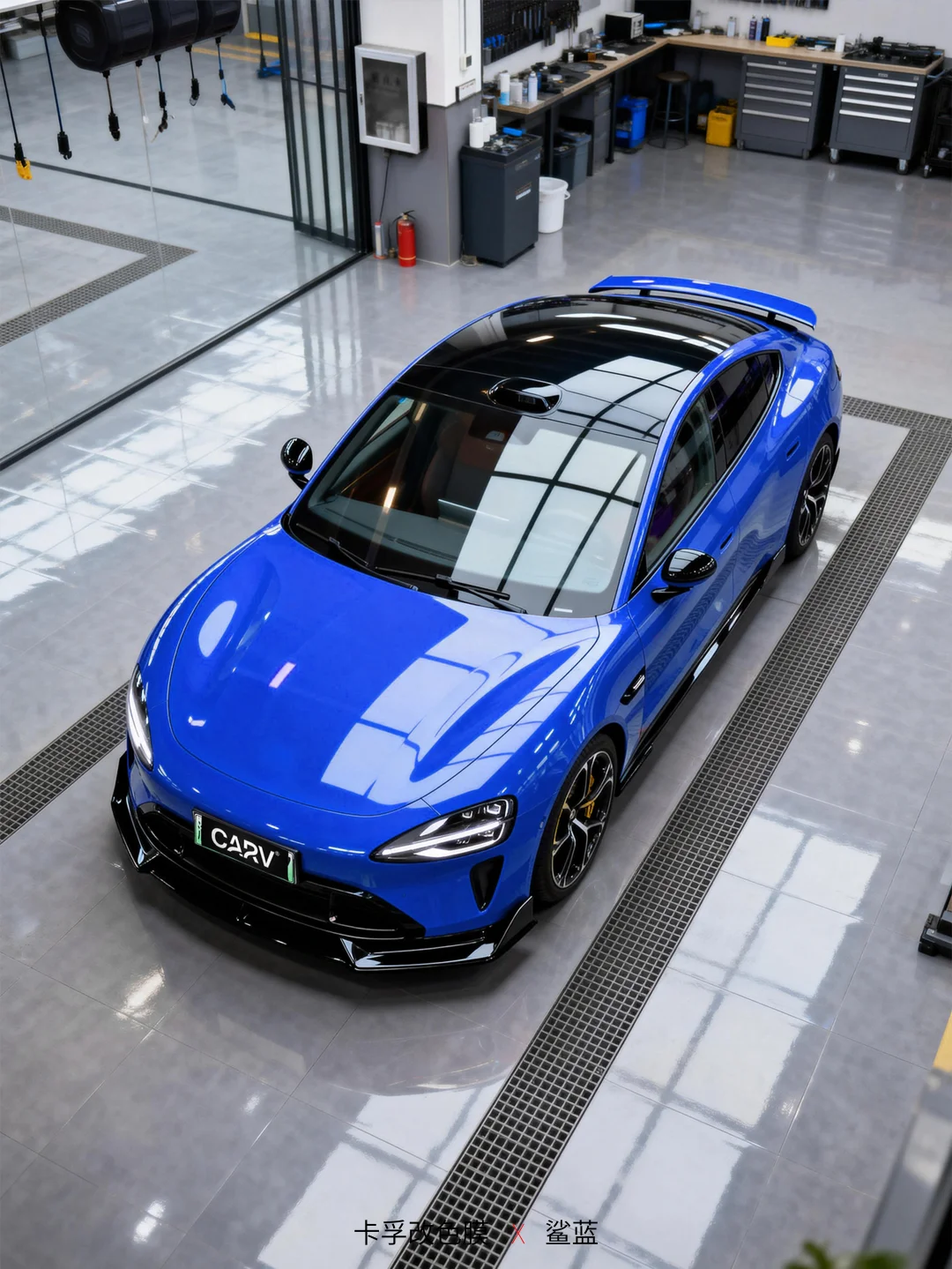 su7玩家！AI支招：这蓝色渲染力太强了