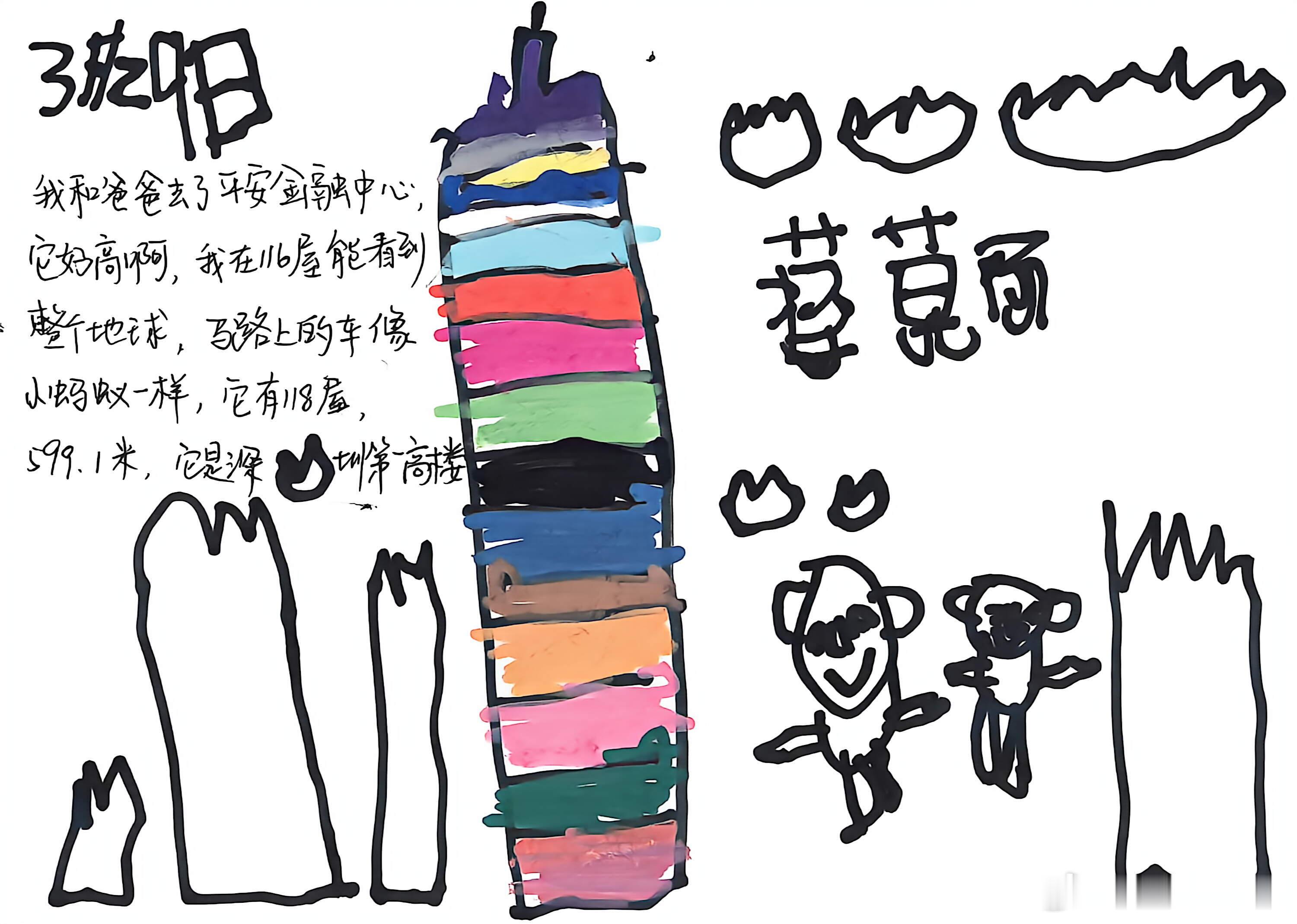 最近周末都带我儿子和他朋友一去打卡深圳地标每次嗯挺开心，去的时候一路兴奋回家一路