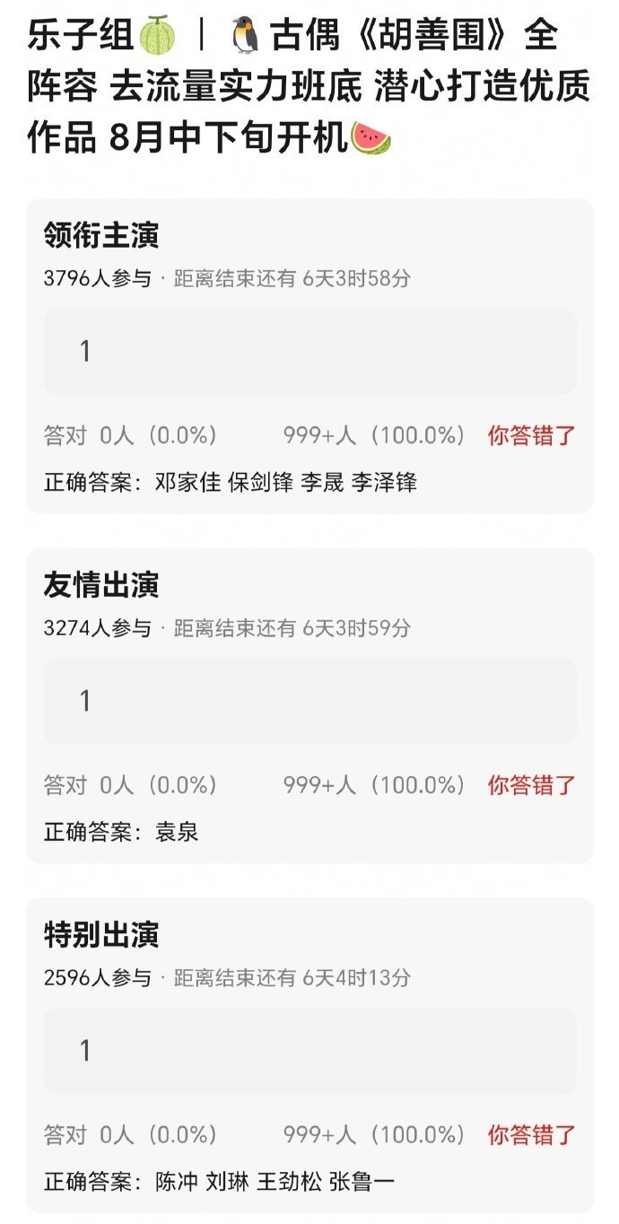 虽然小芳大扑街，但是大赔姐不信邪还有去流量阵容的胡善围呢