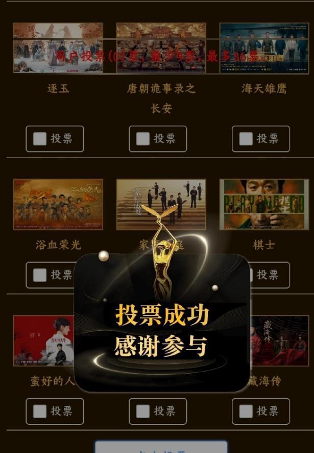 金鹰奖二轮投票今晚结束，即将选出最后6名最佳女主和最佳男女主入围名单。一轮投票后