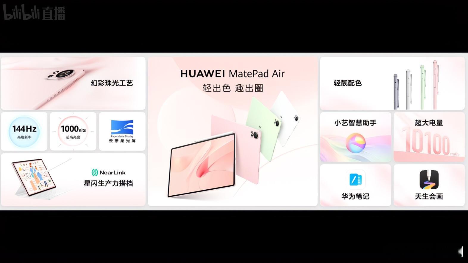 华为 MatePad Air：麒麟9000W，144Hz， 12英寸 LCD，2